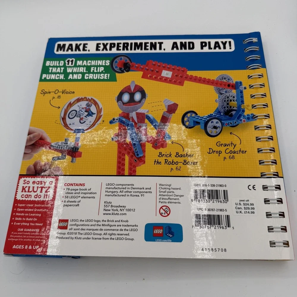 LEGO Gadgets Build 11 Machines Book with 58‎ LEGO Elements Bricks